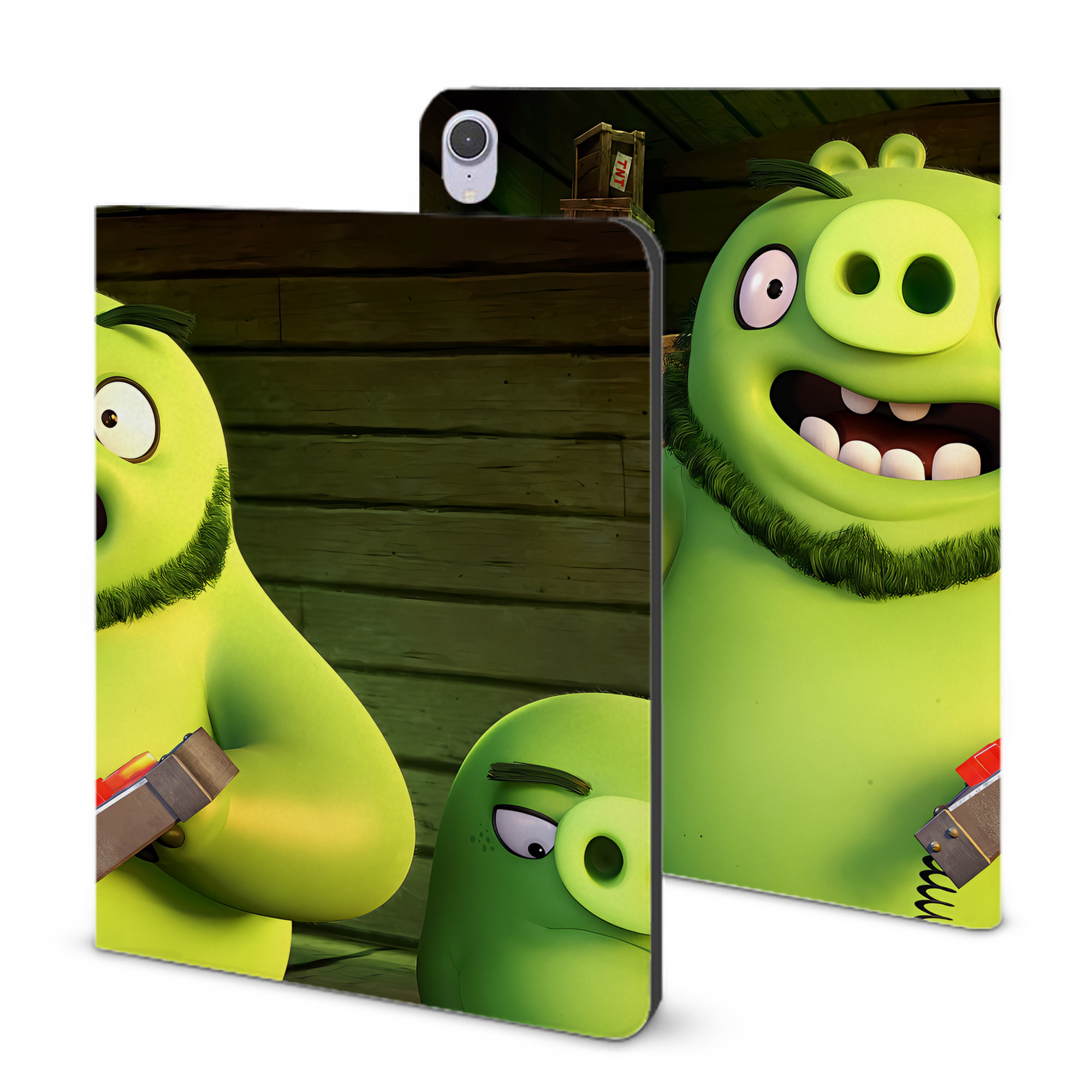（画像用） Angry Birds アングリーバード IPad ケース ブック型 PUレザー TPU 耐衝撃 軽量 薄型 ペン収納なし 全面保護 IPad 各モデル対応